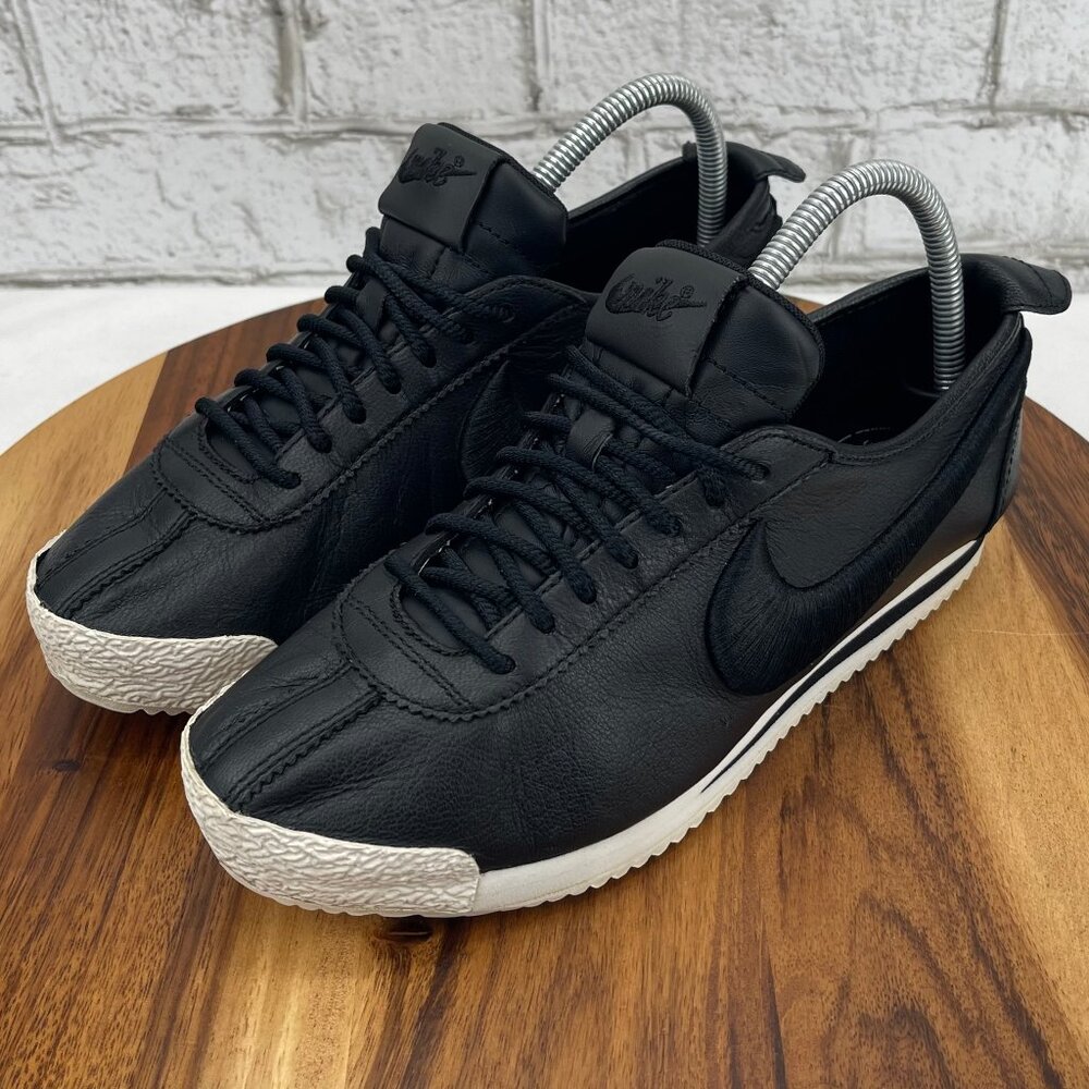 Nike Cortez 72 SL Black Ivory Womens 8.5 Leather Sneakers Shoes 881205-001